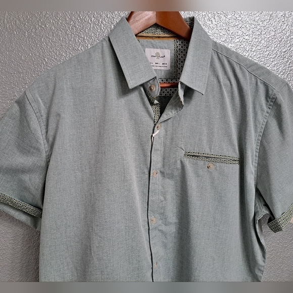 NWT Craft & Flow Button Up Short Sleeve Shirt  Size L - Picture 10 of 13